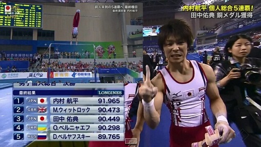2ch：内村航平5连霸　中国人的反应wwwww