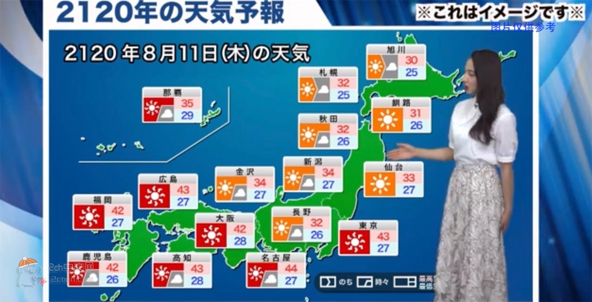 2ch：【全球变暖】2120年的天气预报真糟糕