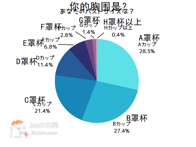 2ch：【悲报】约78%的日本女性欧派不足C罩杯