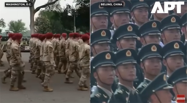 外国网民对比中国阅兵与美国阅兵