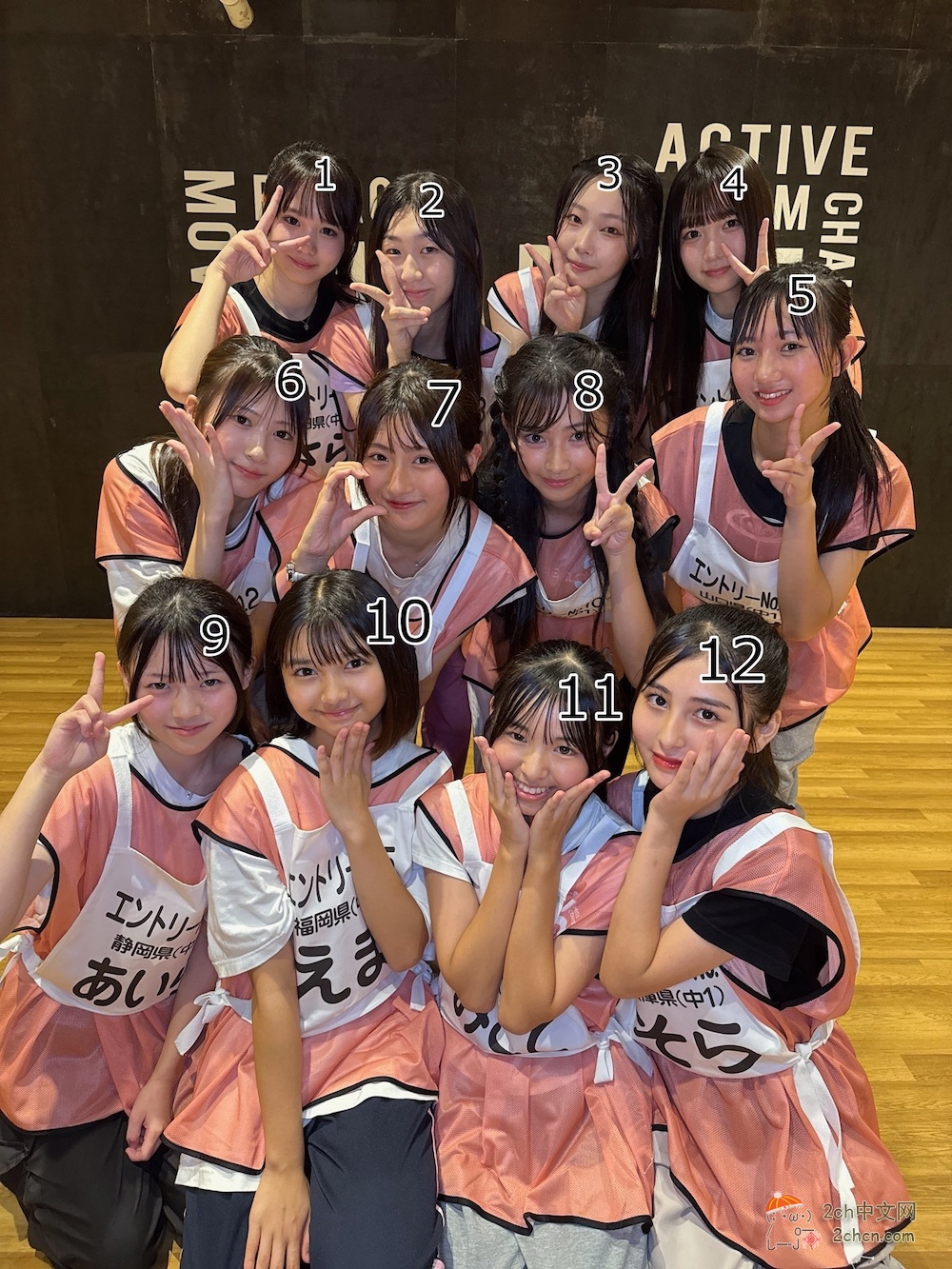 2ch：童贞绝对会选择4号的日本女生选美比赛合影