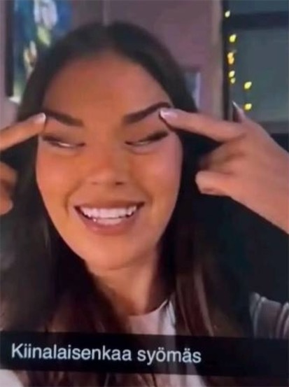 “芬兰小姐”和多名议员晒拉眼角照片歧视中国人,日本网民“出征”芬兰驻日本大使馆账号