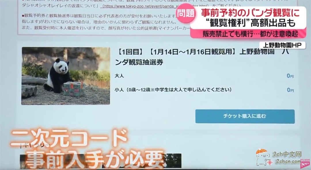 日本人开始了“熊猫预约争夺战” 黄牛在网上高价倒卖