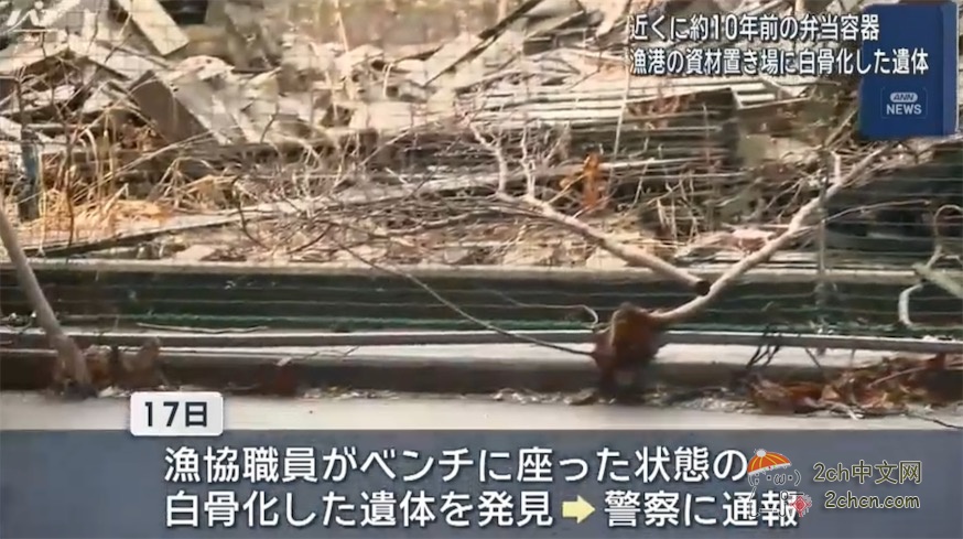 2ch：日本渔港仓库的长椅上发现坐着的白骨，旁边放着10年前的便当盒