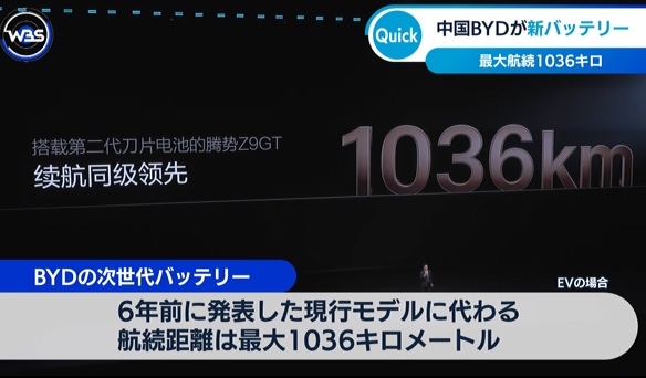 BYD：我们开发了9分钟从10%充电到97%的电池和充电系统，最大续航1036km