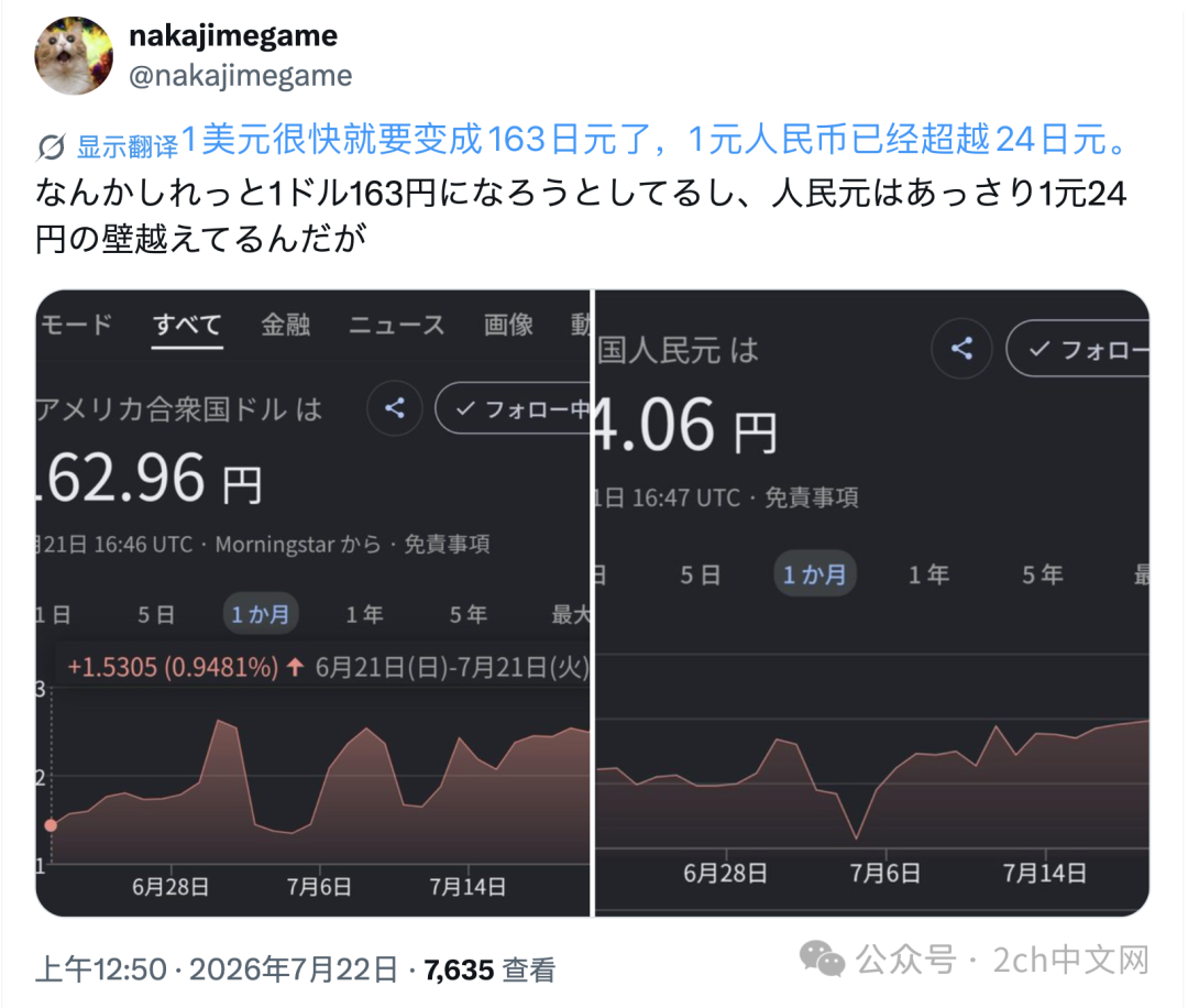 日本人对比了刚来中国时与现在的汇率,发现已经发生天翻地覆的变化